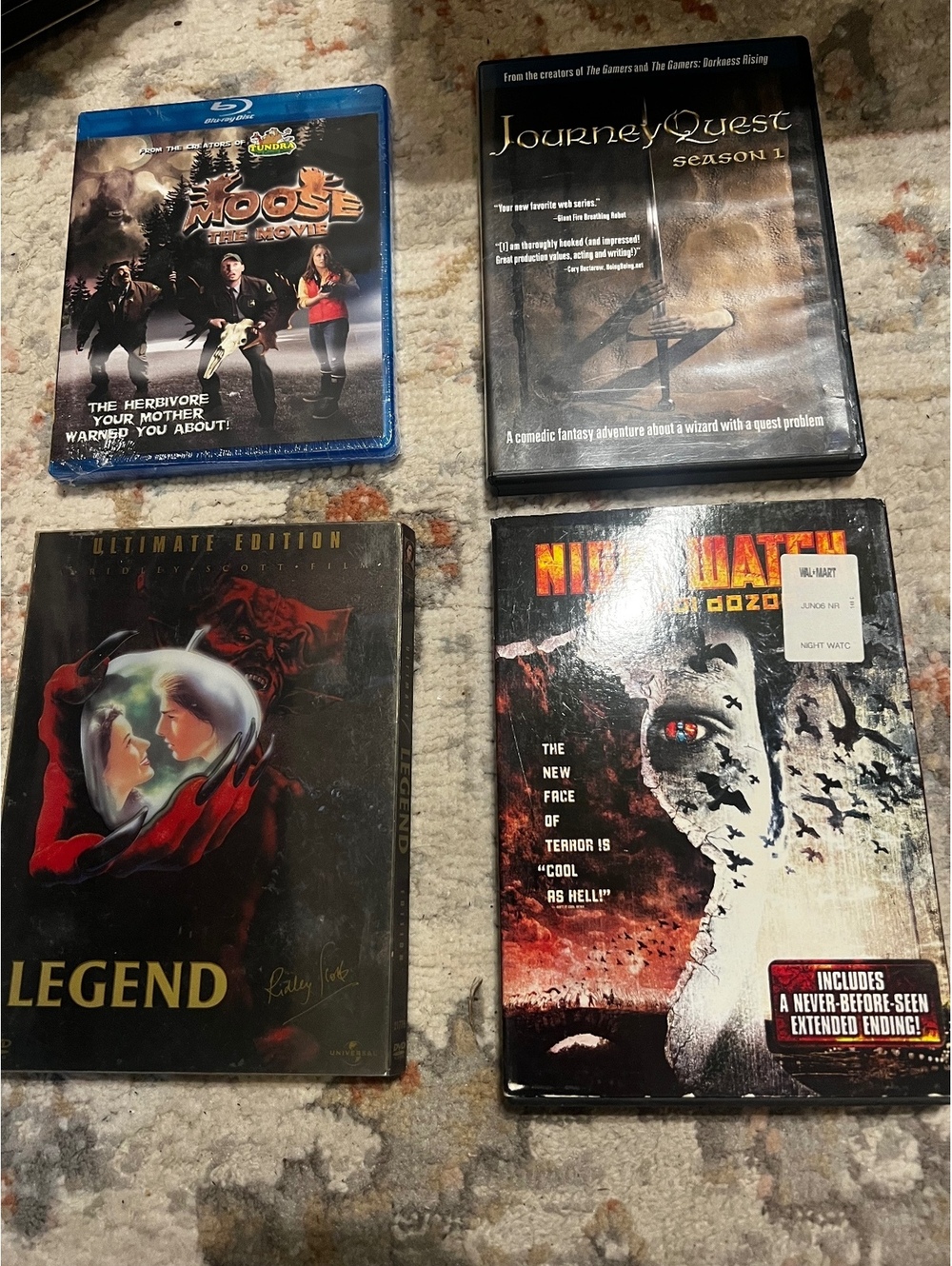 Movie Lot-Legend Ultimate Edition, Night Watch, The Gamers 2 & Moose: The Movie